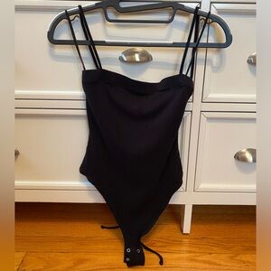 Garage Black Bodysuit with Ties
